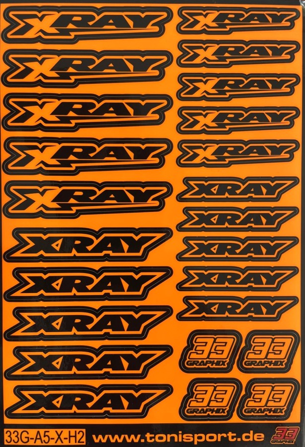 XRAY NEON Sticker Sheet by 33Graphix DIN A5 (Assorted Colors)