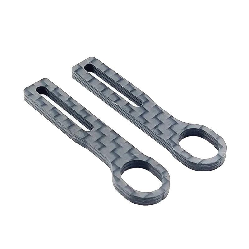 RC MAKER Horizontal Rear Post Body Mounting Set Lite Extension Plates (Zoo 2mm Play) X4 /ARC R12