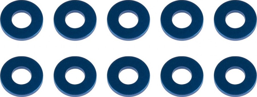 Team Associated Washers, 7,8 x 3,5 x 1,0mm, blue Aluminum