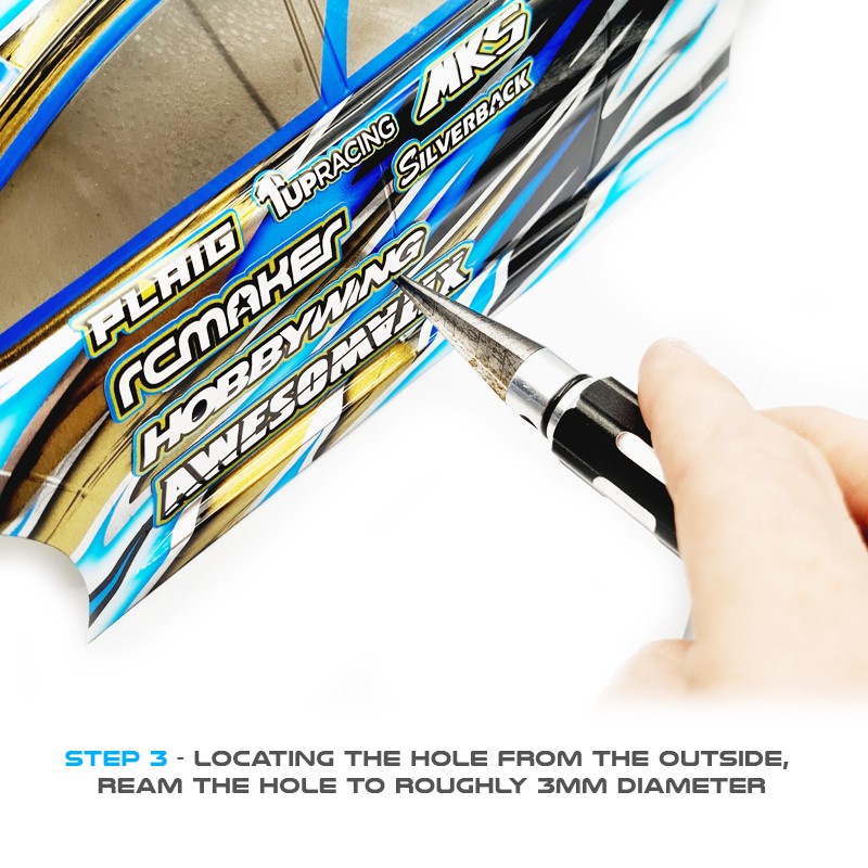 RC MAKER 3D Pro Carbon Ultra Lite Center Body Stiffener Set for 1:10 Touring Car