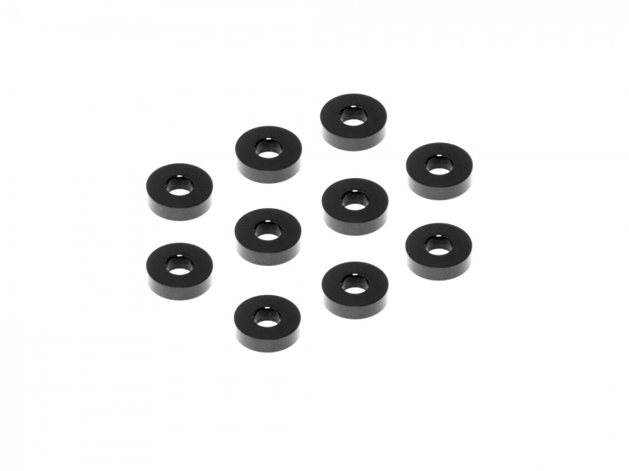XRAY Aluminum Shim 3,0 x 7,5 x 2,0mm - Black (10)