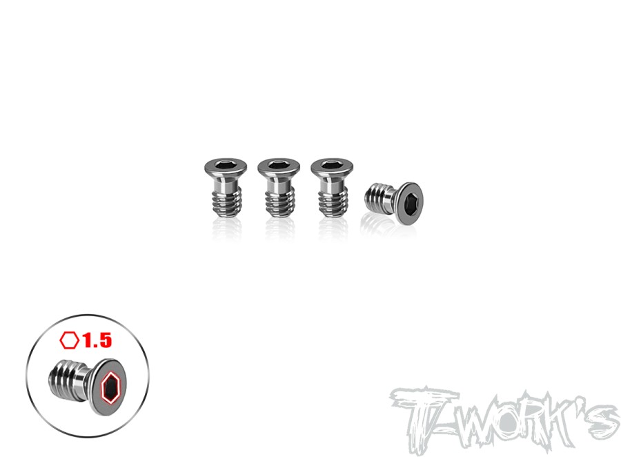 T-Work`s Titanium Vertical Damper Screw for Awesomatix A800R (4)