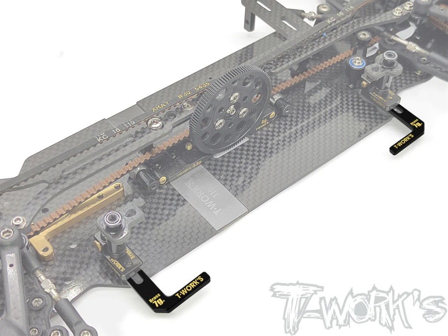 T-Work`s Brass Battery Mounts 2 x 7g for 1:10 Touring Cars