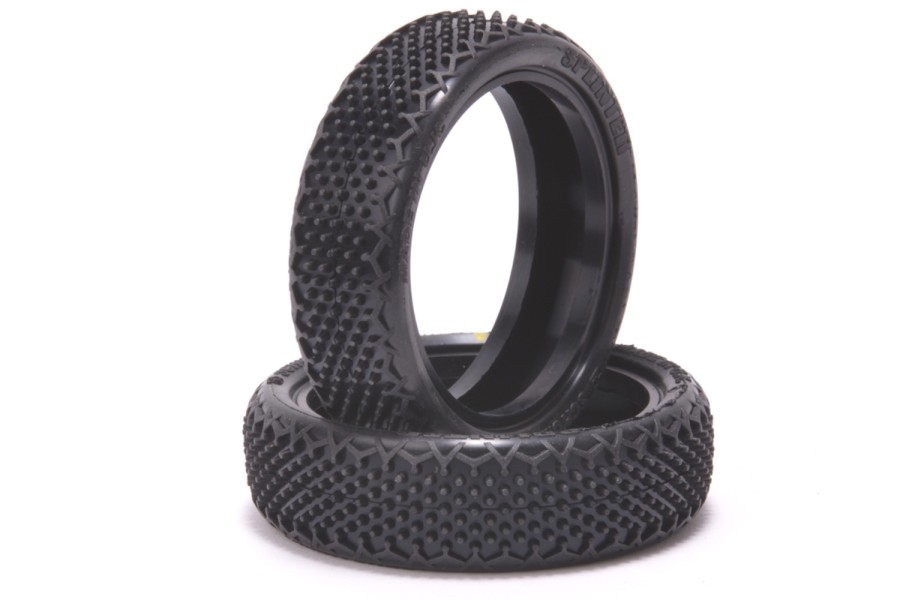 Schumacher Splinter 2WD Front Tires Medium - Yellow