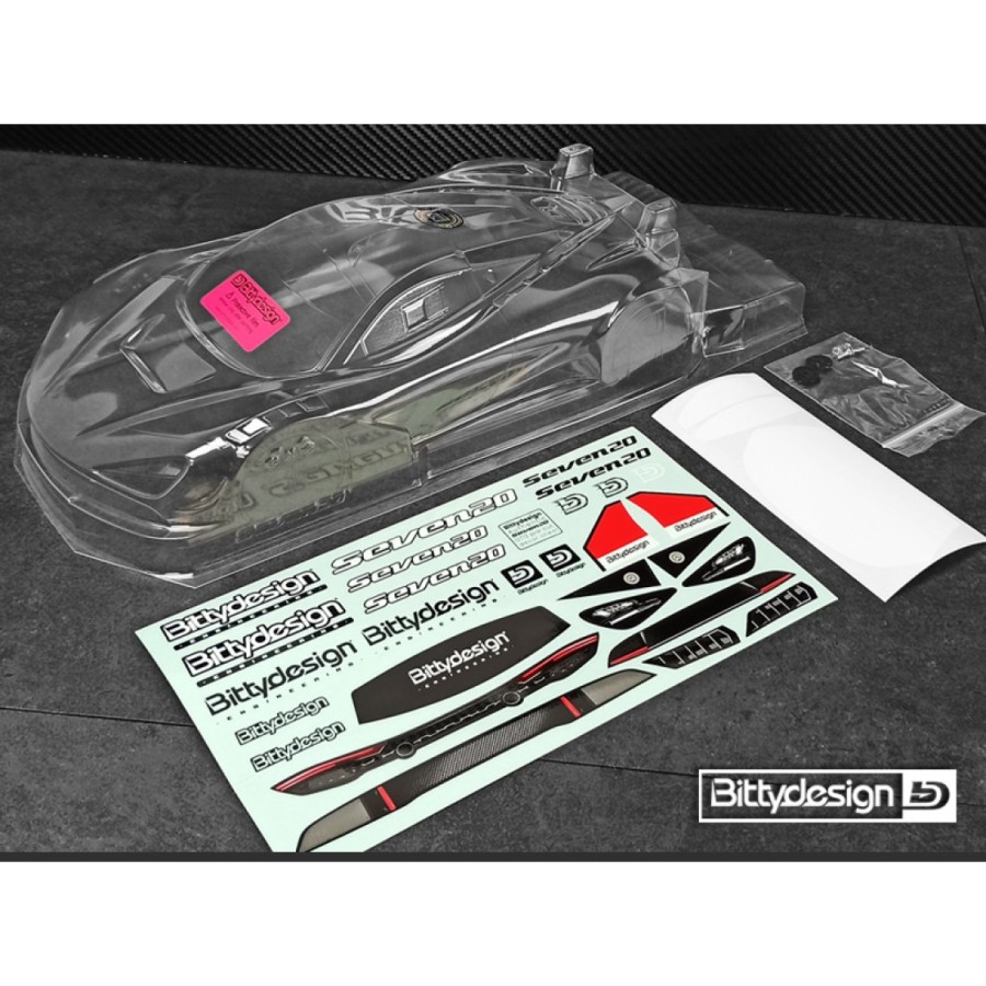 Bittydesign Seven20 GT12 Body 1:12 Pan Car (clear) Lightweight