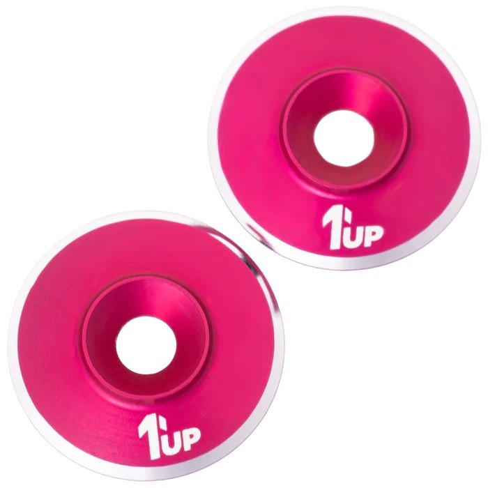 1up Racing LowPro UltraLite Scheiben für Heckflügel - Hot Pink (2)