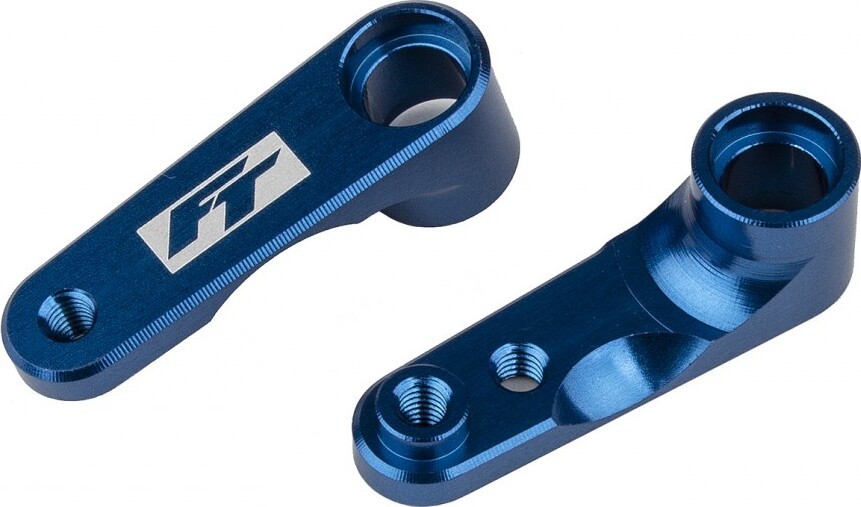 Team Associated RC10B6.4 FT Steering Bellcranks, blue aluminum