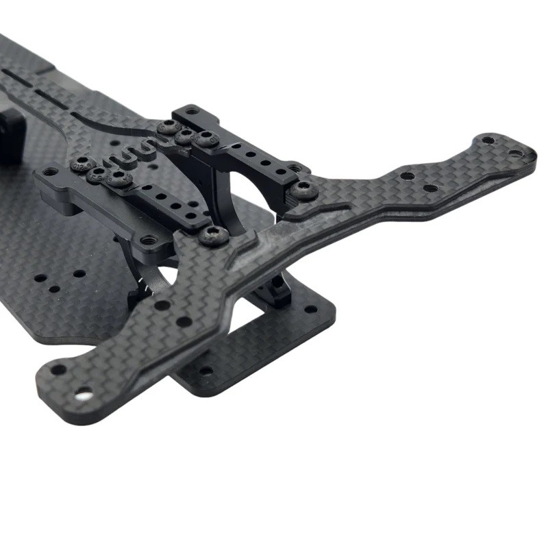 RC MAKER GeoCarbon Dämpfer- und Karosseriehalteplatte Hinten Yokomo MS1.0