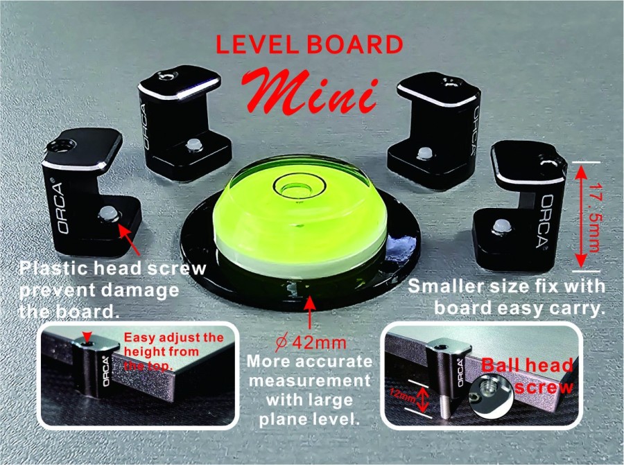 ORCA Mini Level Board fits Hudy Setup Boards & Other
