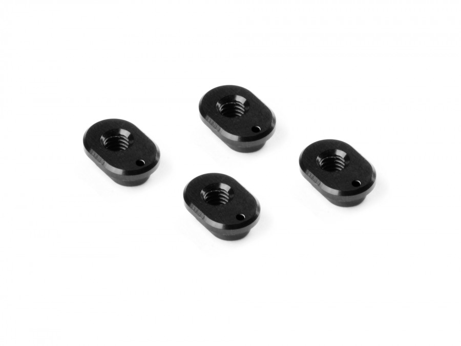 XRAY X4-2022 Aluminum Caster Bushing Front 3deg. / Rear 0,5deg. - 1 DOT (4)