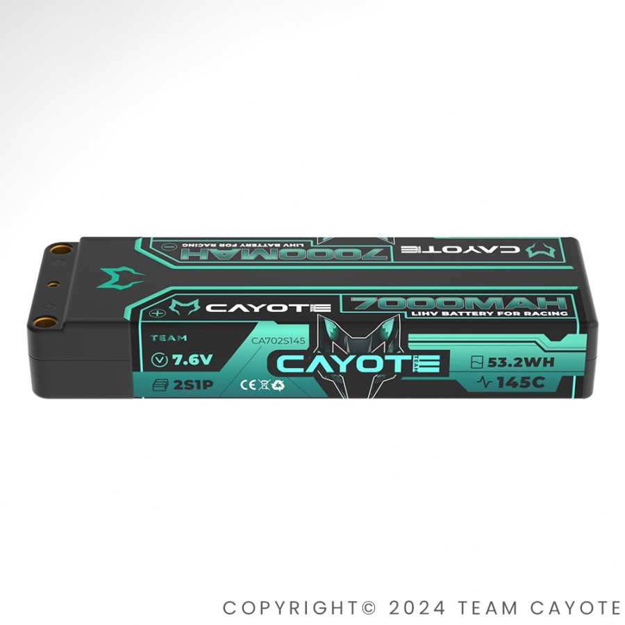 CAYOTE Racing 7000mAh 2S LiPo Akku 7,6V 145C 274g