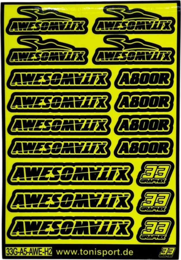 Awesomatix A800R Neon Aufkleberbogen by 33Graphix DIN A5 (versch. Farben)