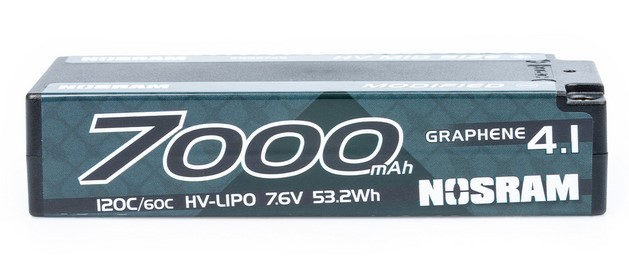 Nosram Graphene-4.1 7000mAh Miud Size Shorty LiPo 7.6V 120C/60C - 261g