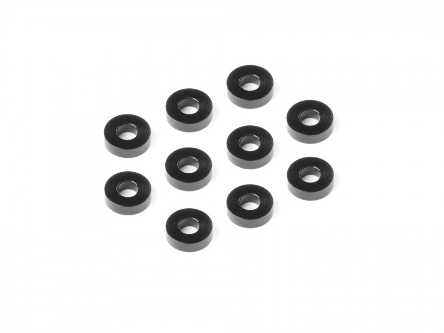 XRAY Aluminum Shim 3,0 x 7,0 x 2,0mm - Black (10)