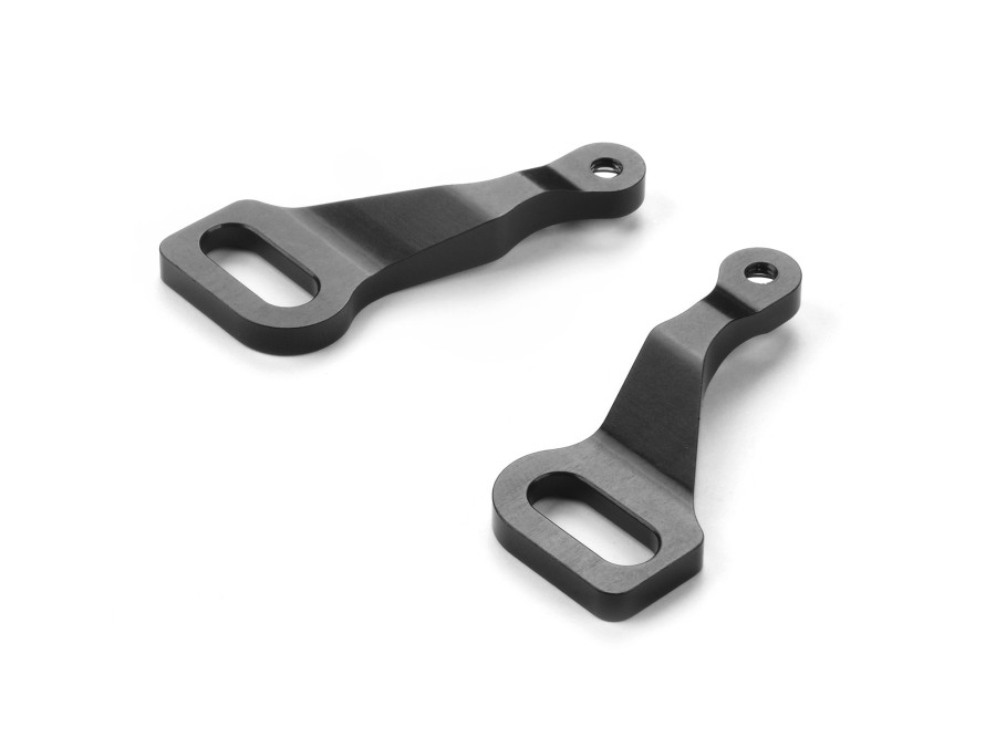 XRAY X4-2024 Aluminum Front Steering Plate - Inner Shock Position (L+R)
