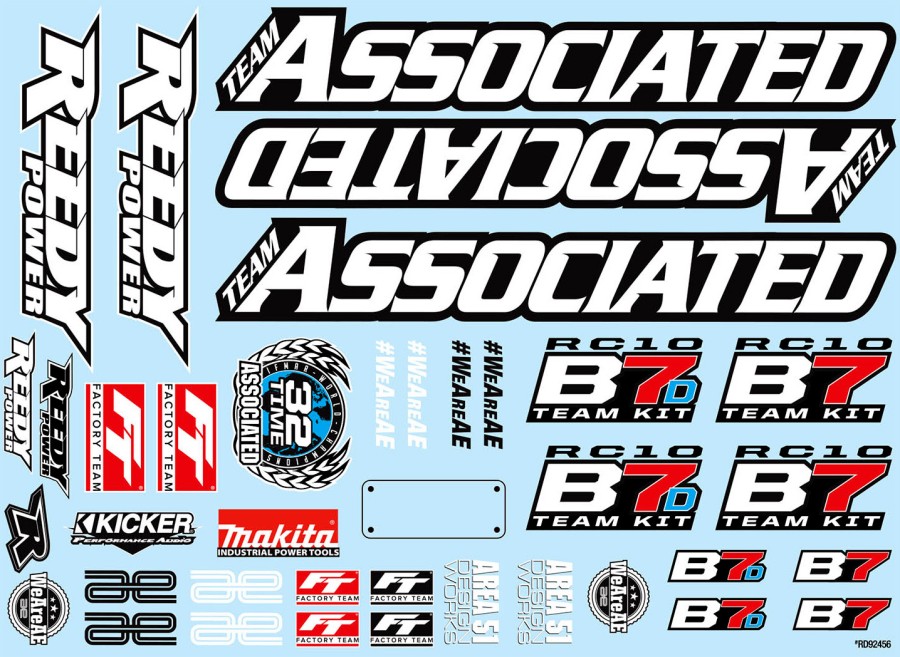 Team Associated RC10B7 Decal Sheet