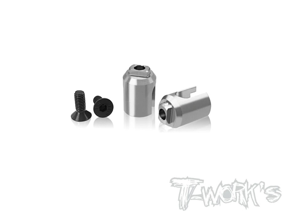 T-Work`s Titanium Solid Axle Outdrives for Awesomatix A800R/MMX with BB Driveshafts