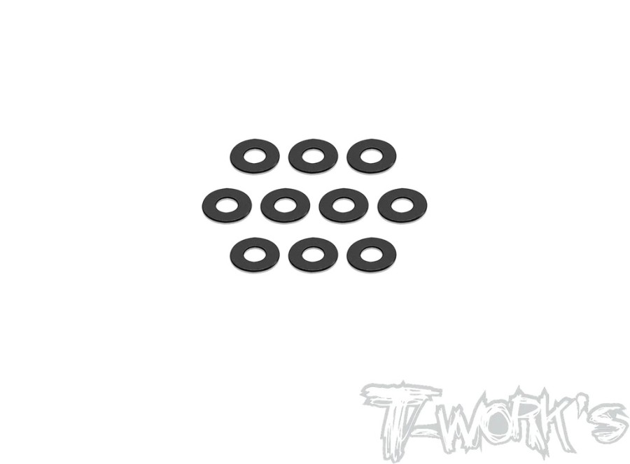 T-Work`s Aluminum Shims 3,5 x 8,5mm x 0,75mm - Black (10)