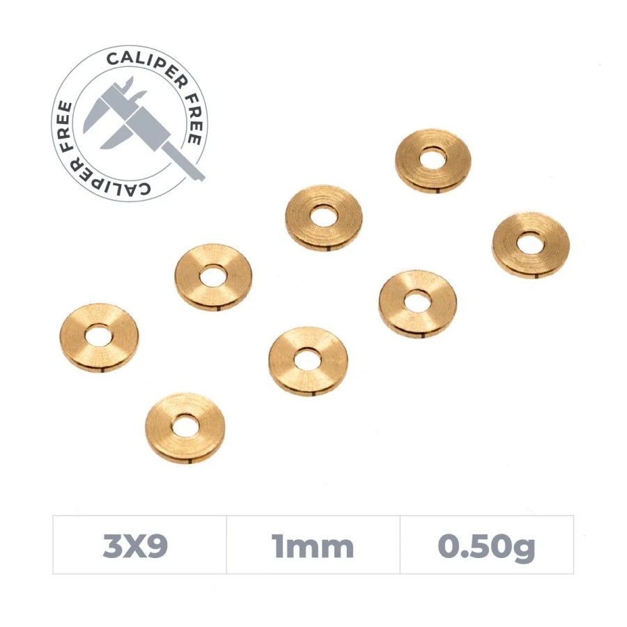 OfficinaRC Brass Shim Set 3,0 x 6,0 x 1,0mm (8)