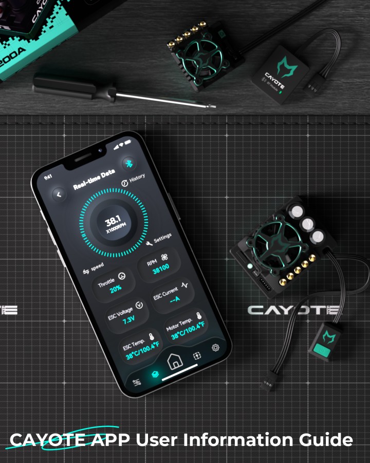 CAYOTE Racing B-Tune Bluetooth Modul für Cayote Fahrtenregler