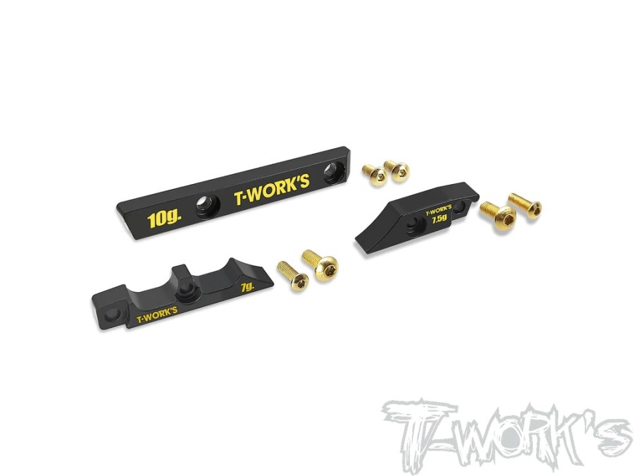 T-Works Brass Weight Set for Motormount Awesomatix A800R (7g +7,5g+10g)