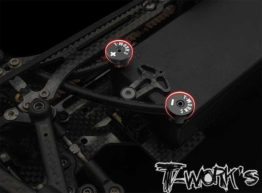 T-Works Heatsink Goldstecker Set 4mm - Schwarz/Schwarz
