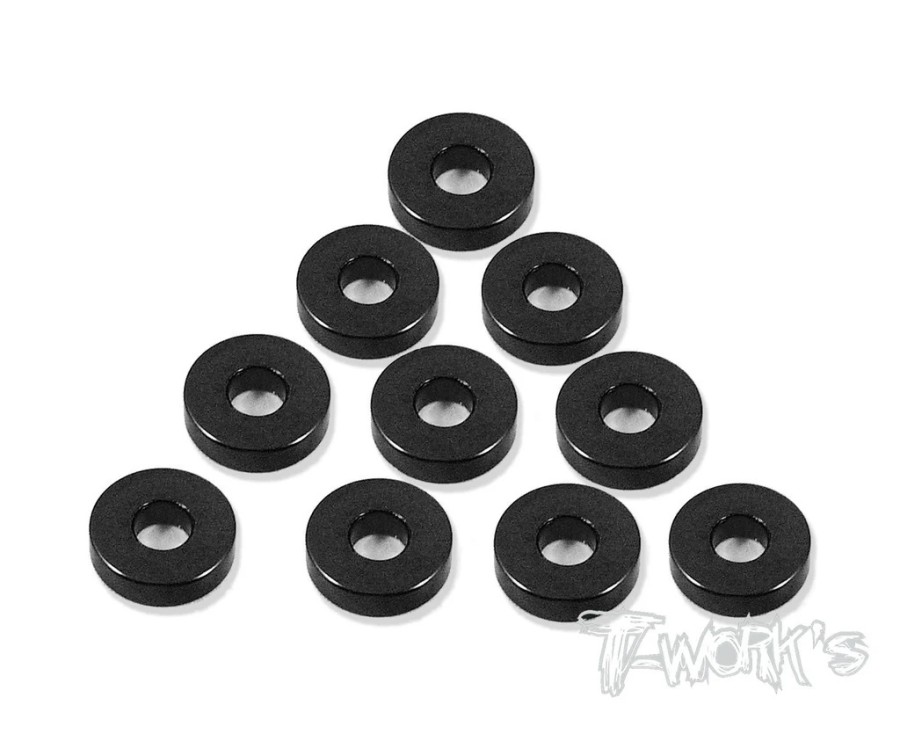 T-Work´s Aluminum Shims 3 x 7,8 x 2,0m - Black (10)