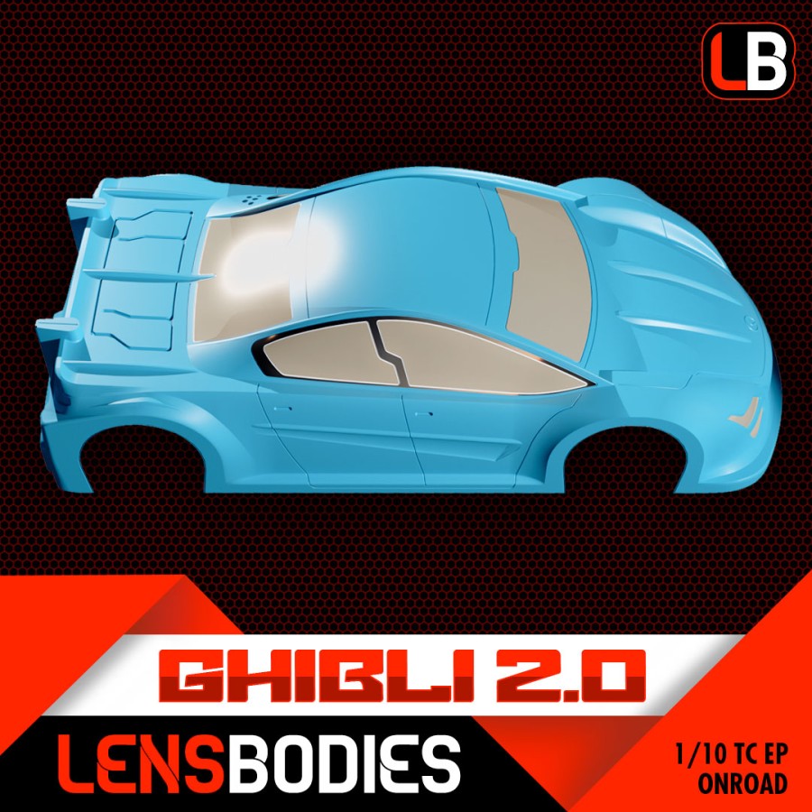 Lens Bodies Ghibli 2.0 Tourenwagen Karosserie 1:10 (unlackiert) - Ultra Light