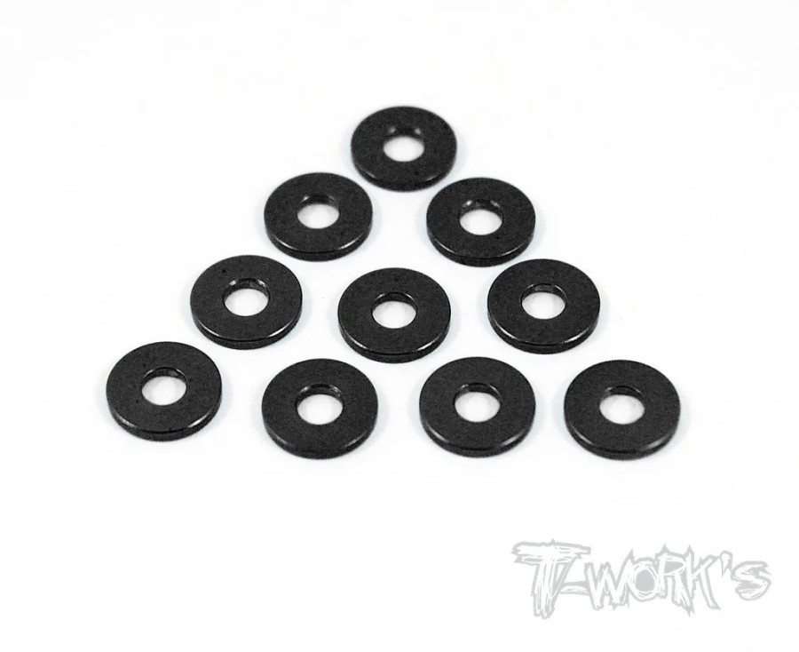 T-Work´s Aluminum Shims 3 x 7,8 x 1,0m - Black (10)