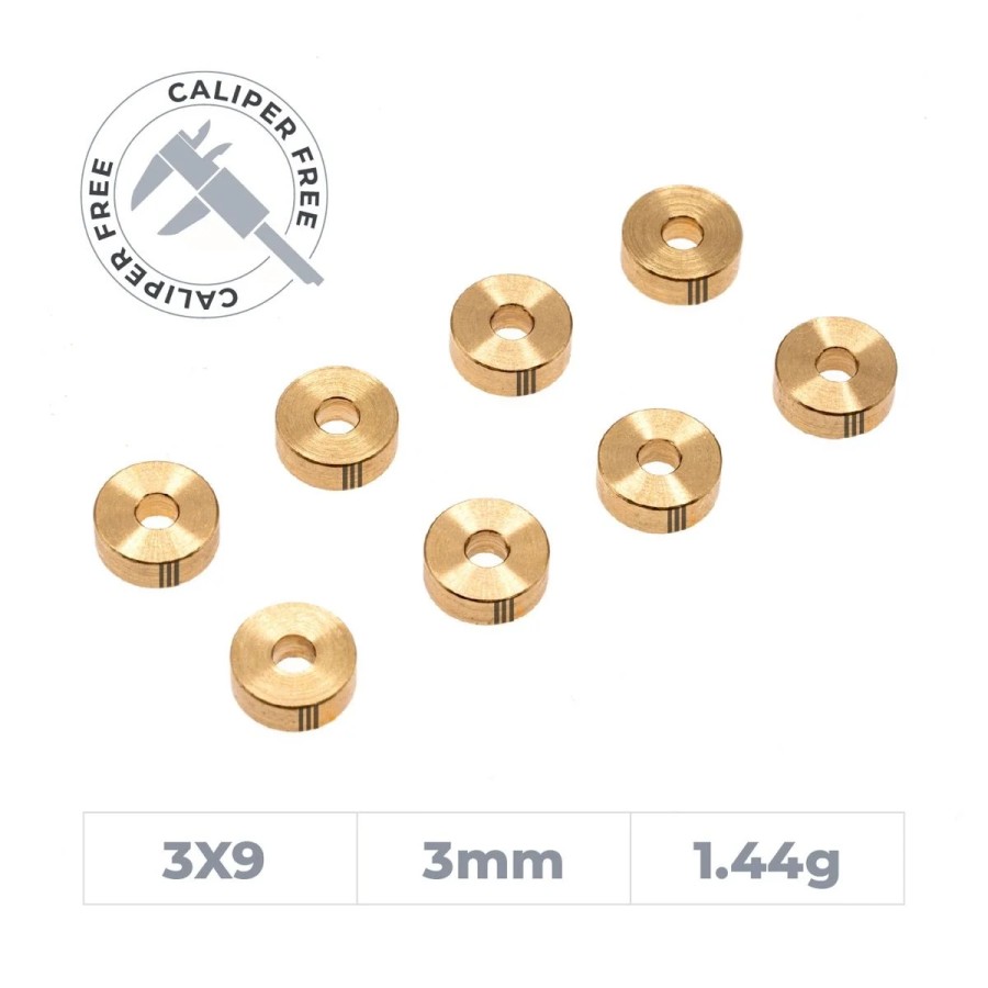OfficinaRC Brass Shim Set 3,0 x 6,0 x 3,0mm (8)