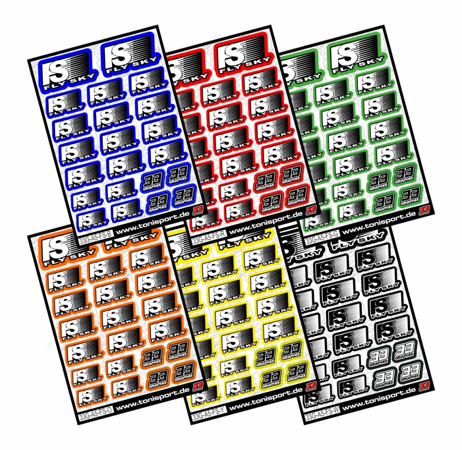 Flysky Sticker Sheet by 33Graphix DIN A5