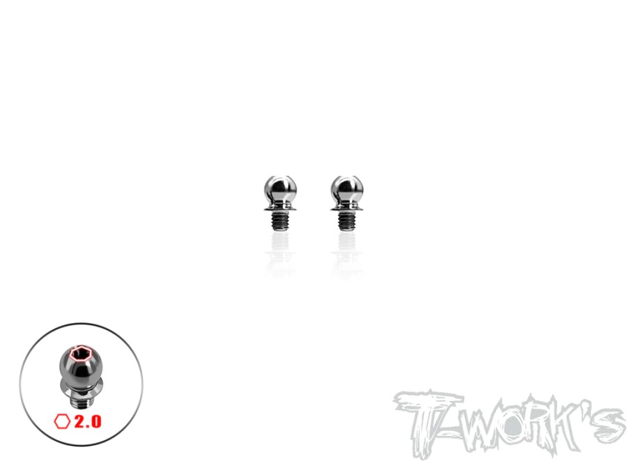 T-Work`s 64 Titanium Ball End 4,9 x 4 mm for Xray X4/T4