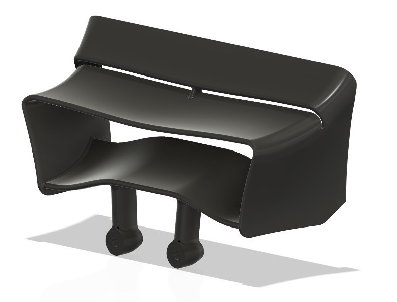 MR33 F1 High Downforce Rear Wing by Ehrbar Engineering - Black
