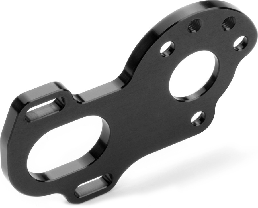 XRAY XB2-2025 Aluminium Motorplatte für 3-Gear Box -1mm - 1-Dot (1)