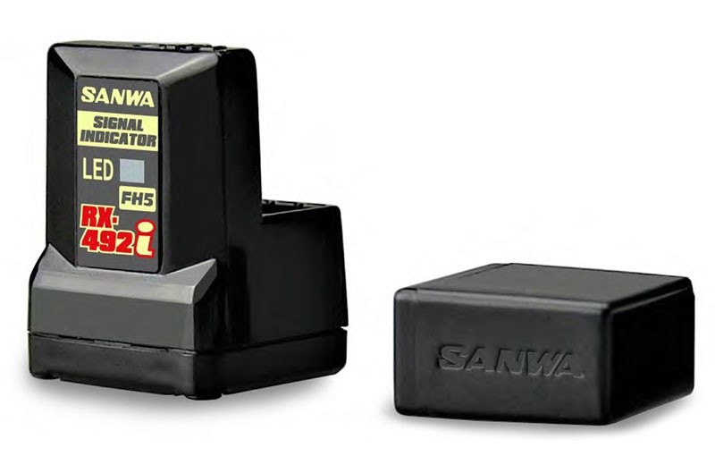 Sanwa RX-492i Empfänger mit Indikator (FH5/FH5U) mit integrierter Antenne