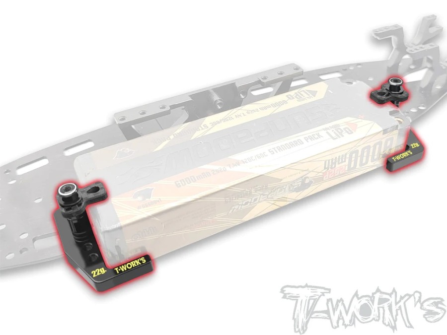 T-Work`s Easy Snap Brass Battery Mount Set for Awesomatix A800R