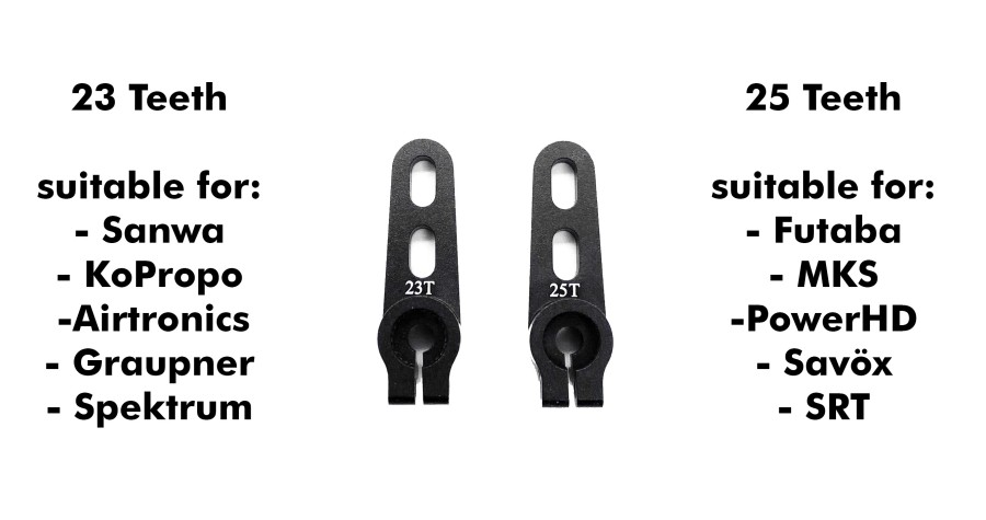 MXLR Aluminium Servohorn Einstellbar 23Z