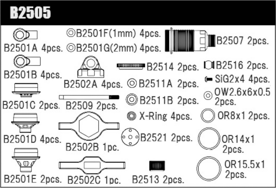 MSB1 Front Shock Kit (2)