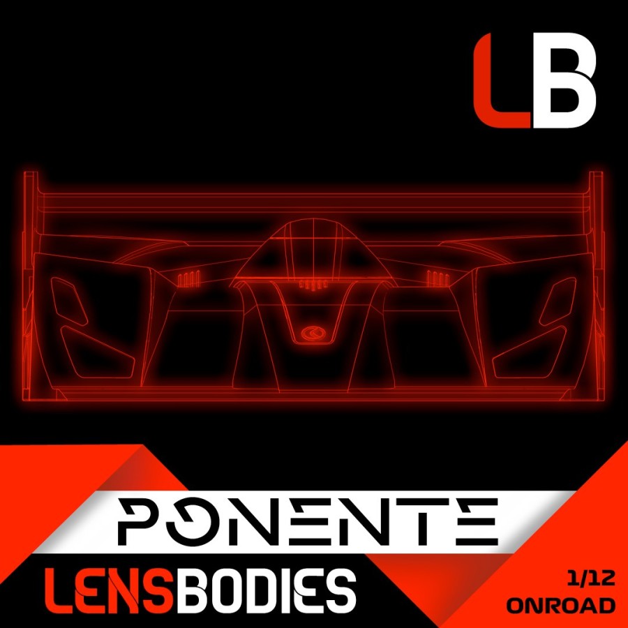 Lens Bodies Ponente 1:12 Onroad Karosserie (unlackiert) - Light