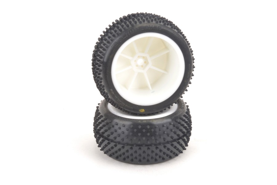 Schumacher Mezzo 4WD Rear Tires Pre-Glued - Yellow (2)