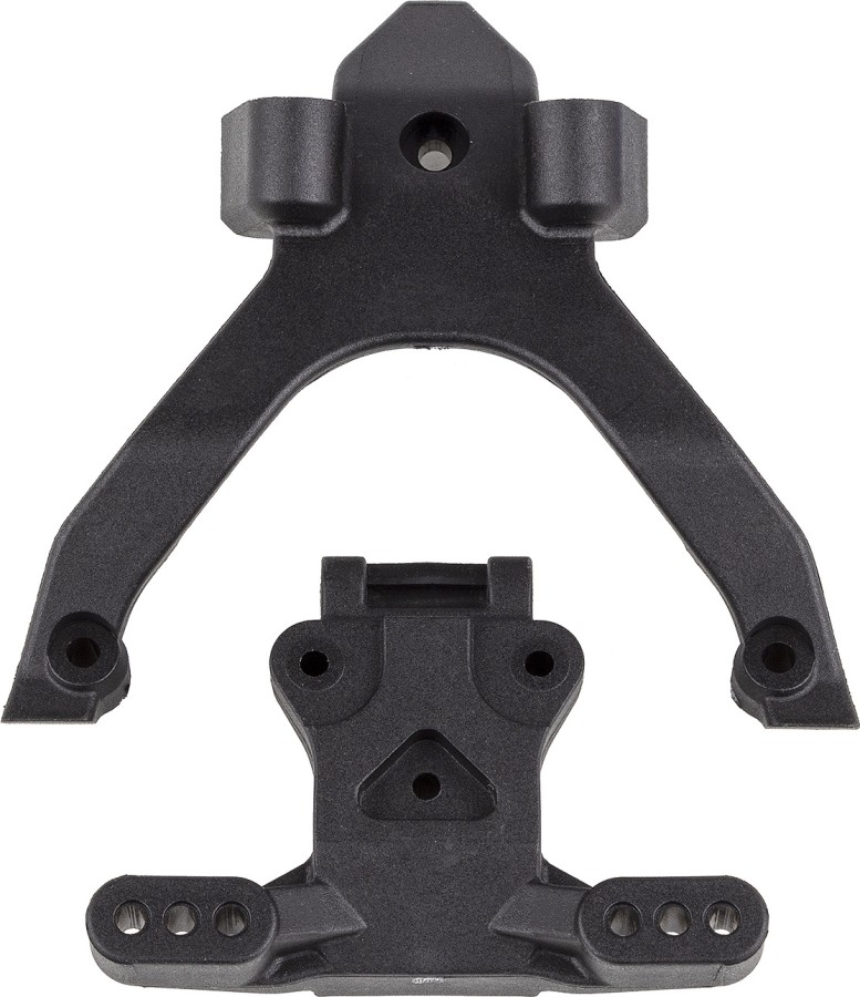 Team Associated RC10B7 FT Top Plate and Ballstud Mount, carbon