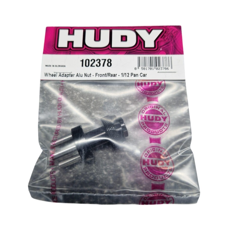 HUDY Aluminium 3-Pin Felgen Adapter Vorne/Hinten 1:12 Pan Car
