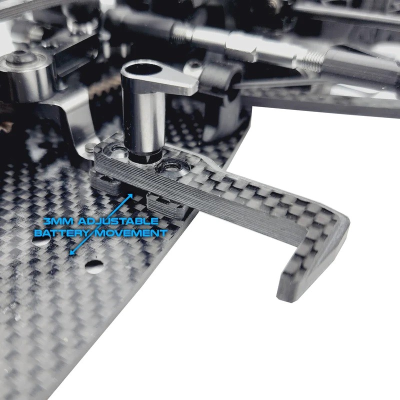 RC MAKER GeoCarbon Standard Battery Mount Set for Awesomatix A800R