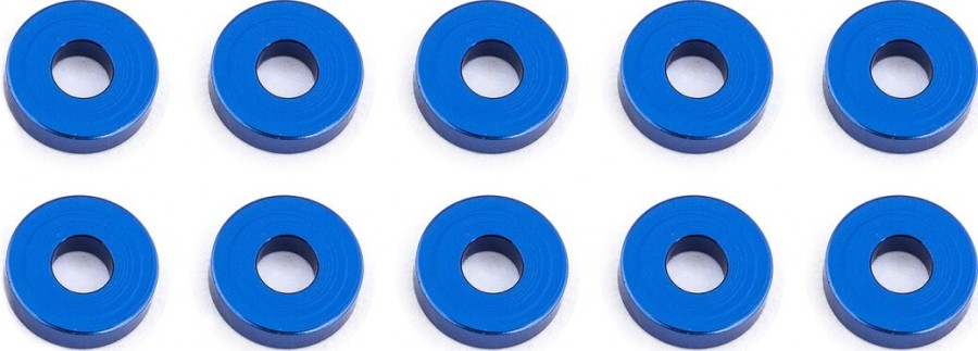 Team Associated Bulkhead Washers, 7,8 x 2,0 mm, blue Aluminum