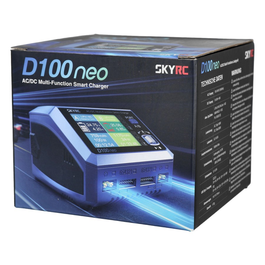 SkyRC D100 Neo Ladegerät AC/DC DUO LiPo 1-6s 2x100W