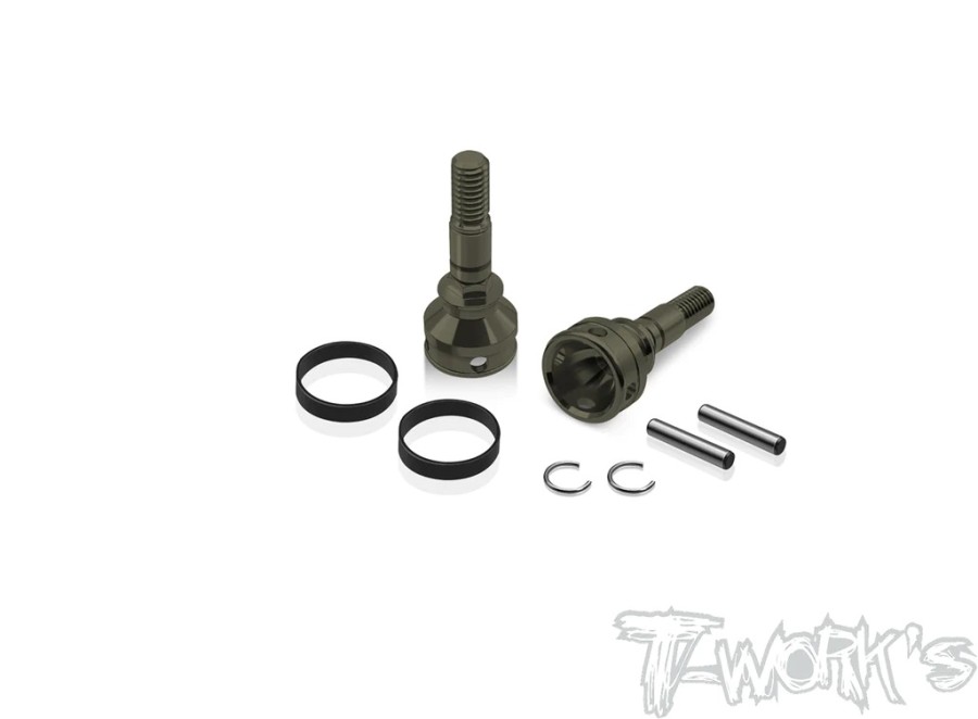 T-Work`s Aluminum Drive Axle (Rear) for Xray X4-2023 Hard Coated (2)