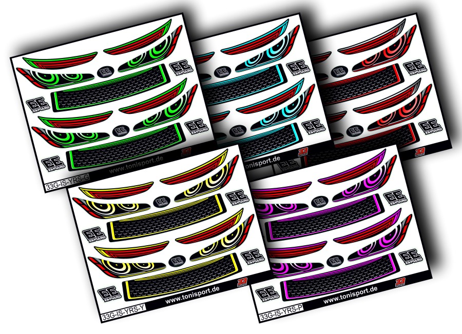 33Graphix Inside Scheinwerfer Aufkleber BLITZ YRS