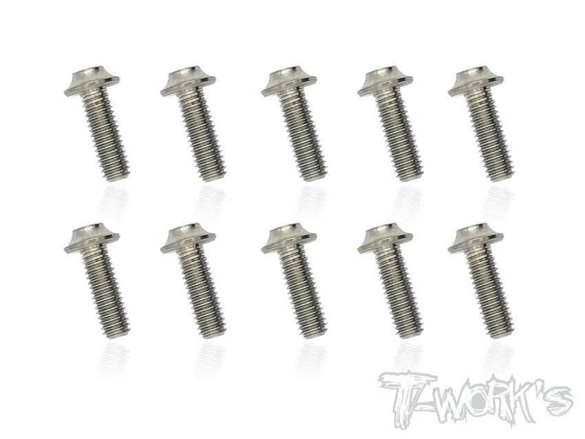 T-Work´s 64 Titanium Hex Socket Head UFO Screw M3 x 10,0mm (10)