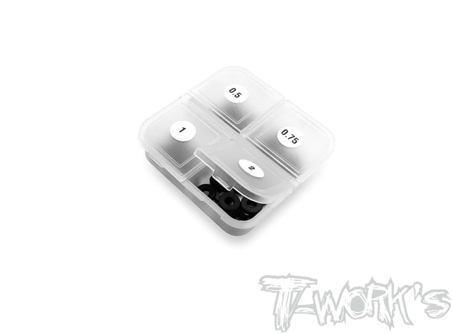 T-Work`s Aluminum Shim Set 3,5 x 8,5mm - Black (40)